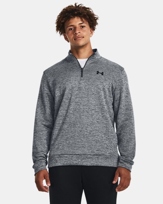 Men's Armour Fleece® Twist ¼ Zip in Gray image number 0